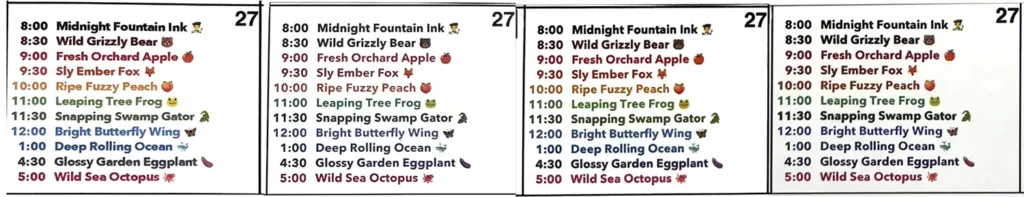 Different Event Colors